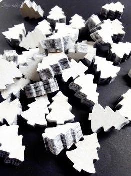 weiße dicke Holz Weihnachtsbäume